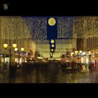 Fairy Ramadan LED Star Moon Curtain Light Festival Holiday Decoration